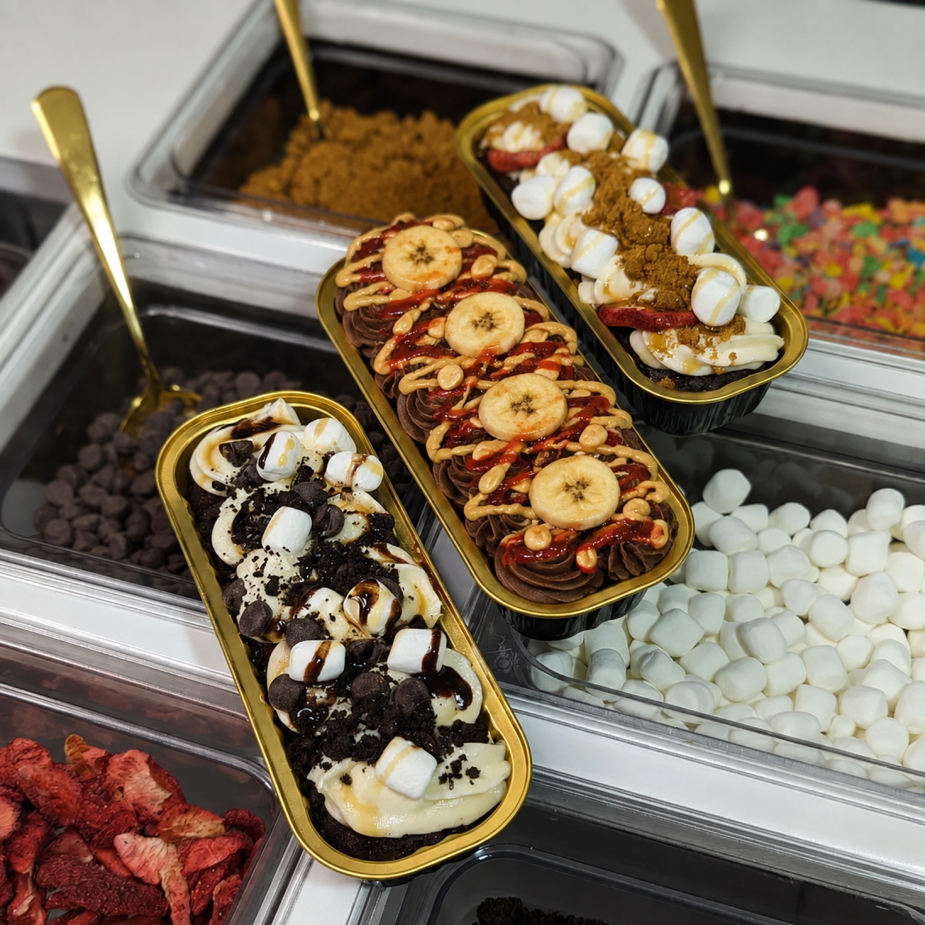 A trio of signature Lalou Desserts creations